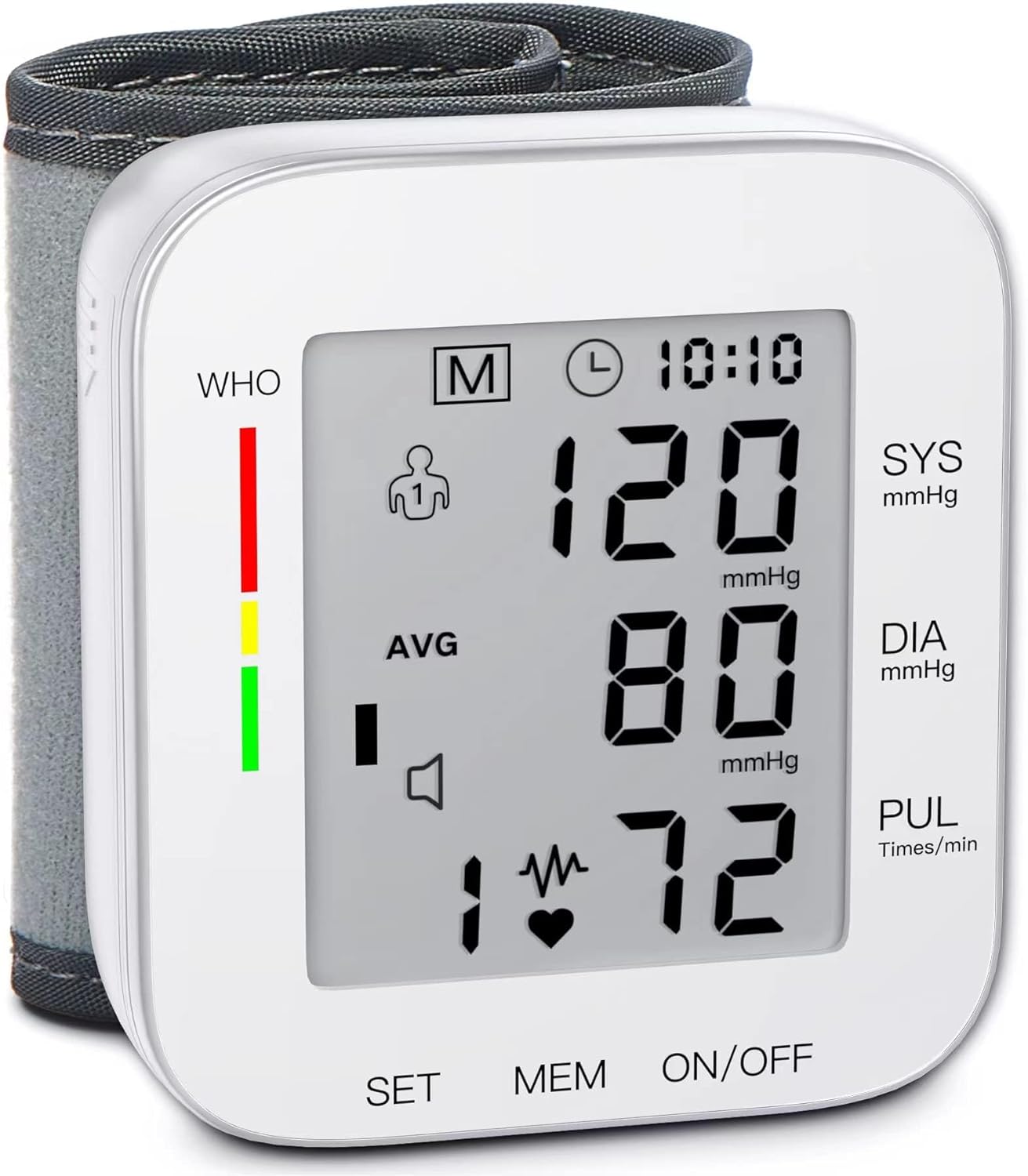 40%OFF Wrist Blood Pressure Monitor Bp Monitor Large LCD Display Blood Pressure Machine Adjustable Wrist Cuff