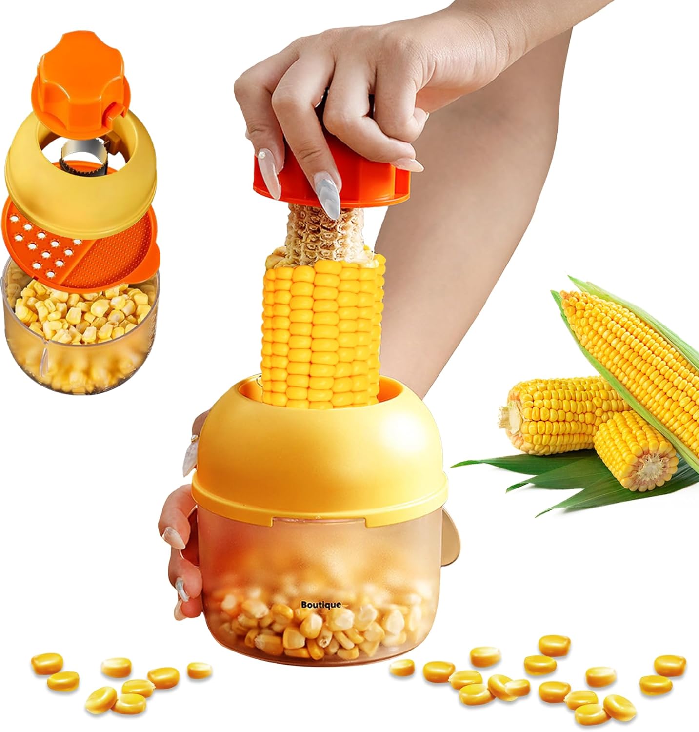 20%OFF Corn Peeler for Corn on the Cob with Grater and Measuring Cup Corn Peeler for easy peeling