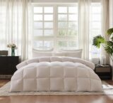 50%OFF 109 Oz Filling Weight Goose Feather Down Comforter King Size, White Heavyweight Winter Duvet