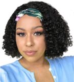 50%OFF JCL Curly Headband Wig Human Hair Headband Wig 180% Density 12A Glueless Wigs