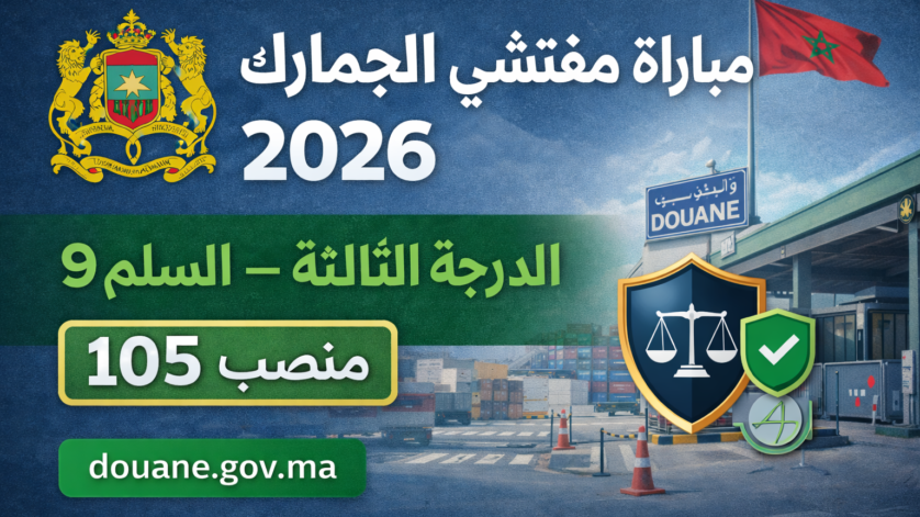 وزارة الاقتصاد والمالية: مباراة توظيف 105 مفتشي الجمارك من الدرجة الثالثة. آخر أجل هو 3 فبراير 2026